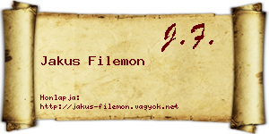 Jakus Filemon névjegykártya